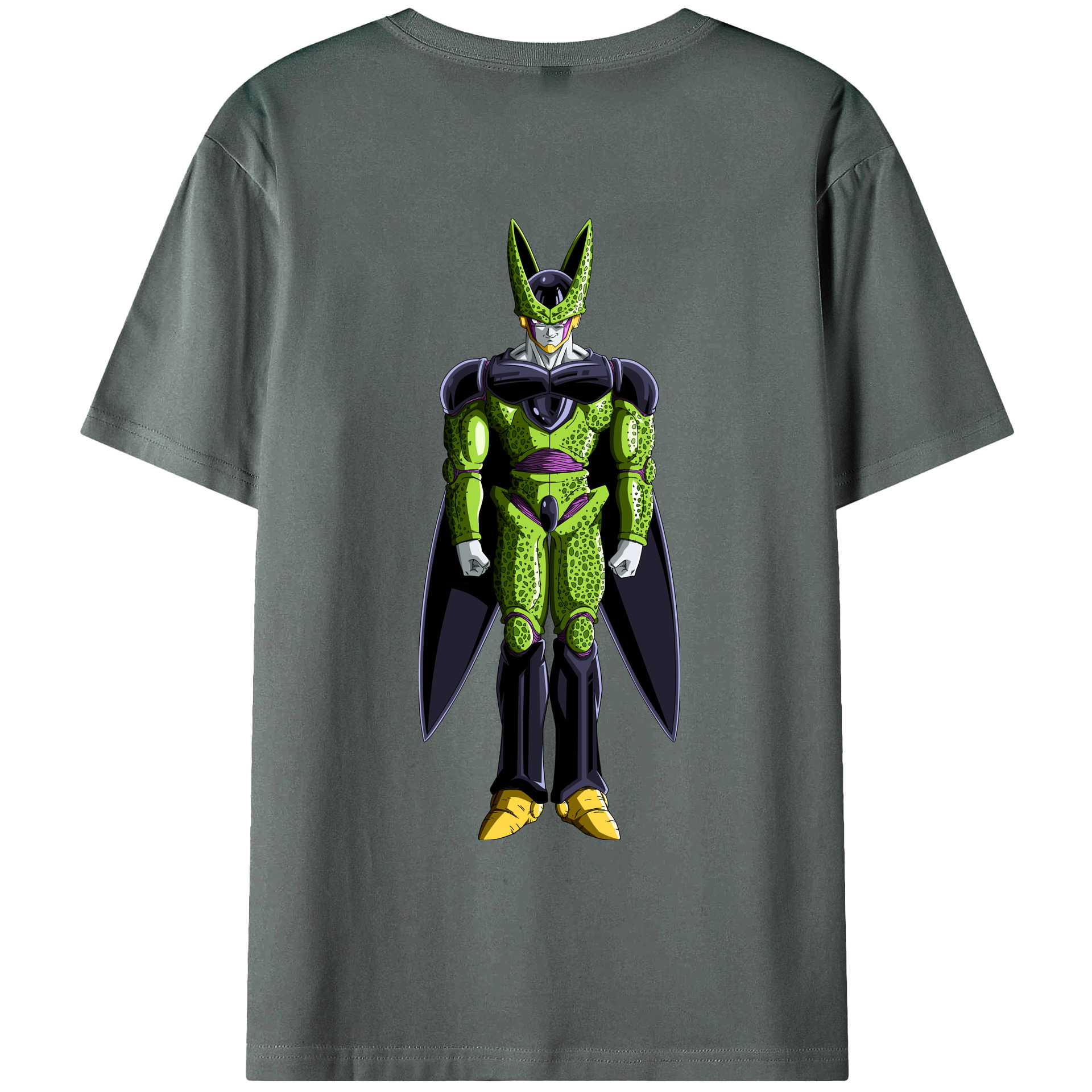 （画像用） ドラゴンボール セル DRAGON BALL Cell 綿100％ メンズ半袖Tシャツ（バックプリント） 通気性
